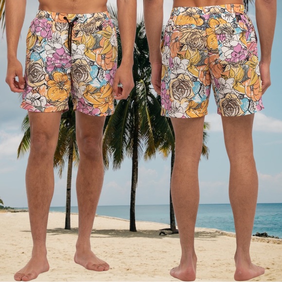 Lira Other - Lira Clothing: Irdell 18" Outseam Tropical-Floral Volley Shorts